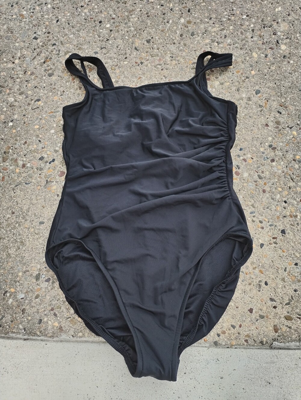 Miraclesuit Black One-Piece Swimsuit with Square Neckline